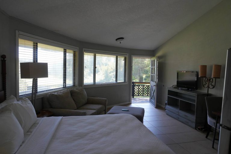 Bedroom with private deck access