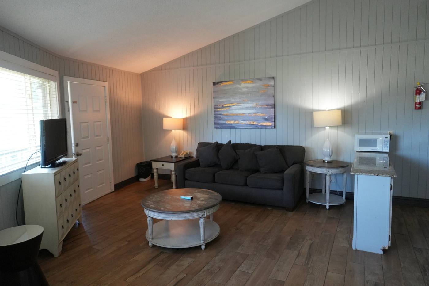 One bedroom villa living room with sleeper sofa